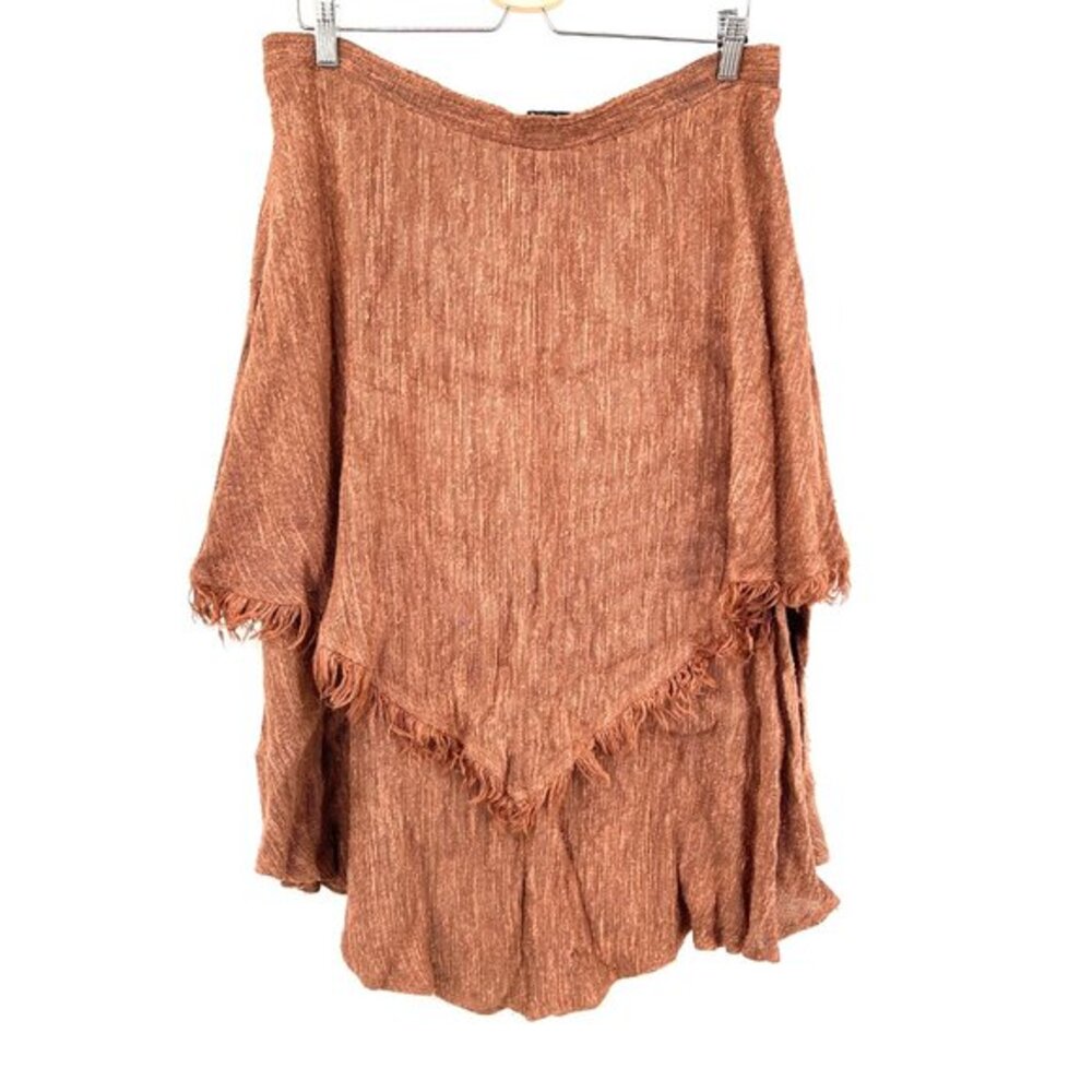 Vintage 1960s 1970s Jeffrey Jeffrey fringe boho festival western skirt brown L‎ - Picture 5 of 7